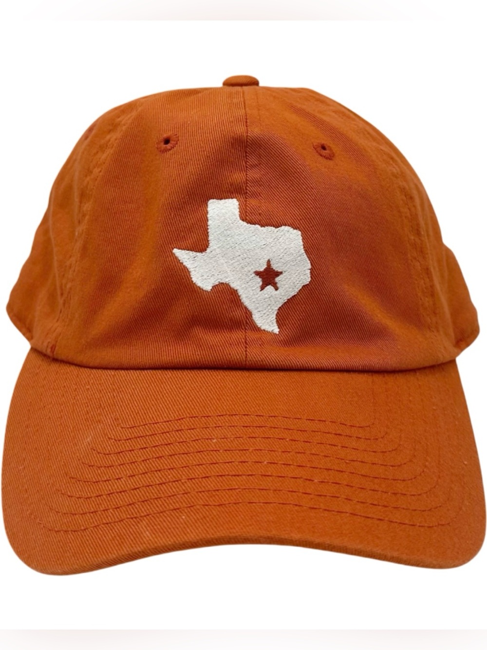 Austin Texas Orange Embroidered Cap Hat Adjustable Strapback